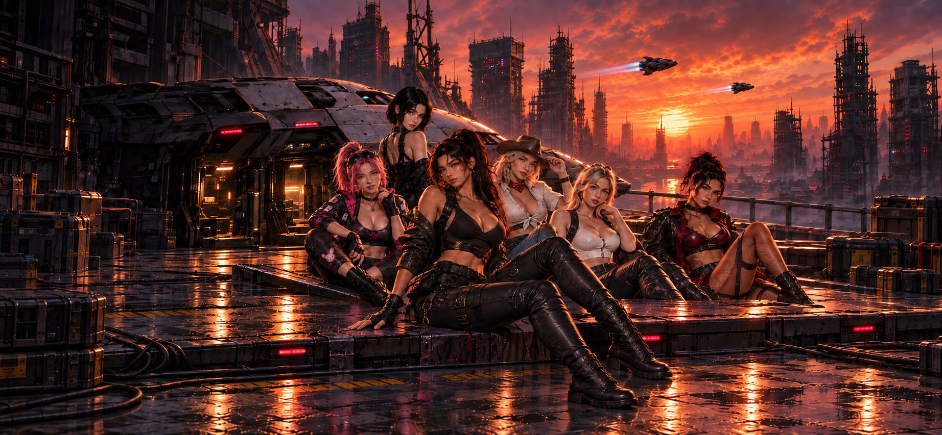 After Dark Rescue characters overlooking the ruined city